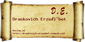 Draskovich Erzsébet névjegykártya
