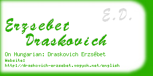 erzsebet draskovich business card